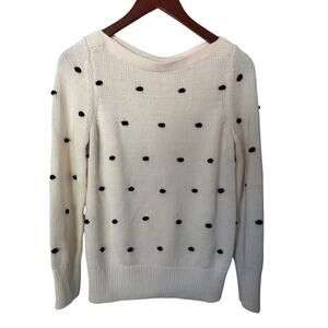 Loft Women’s Small Knit Cotton Bobble Dot Sweater